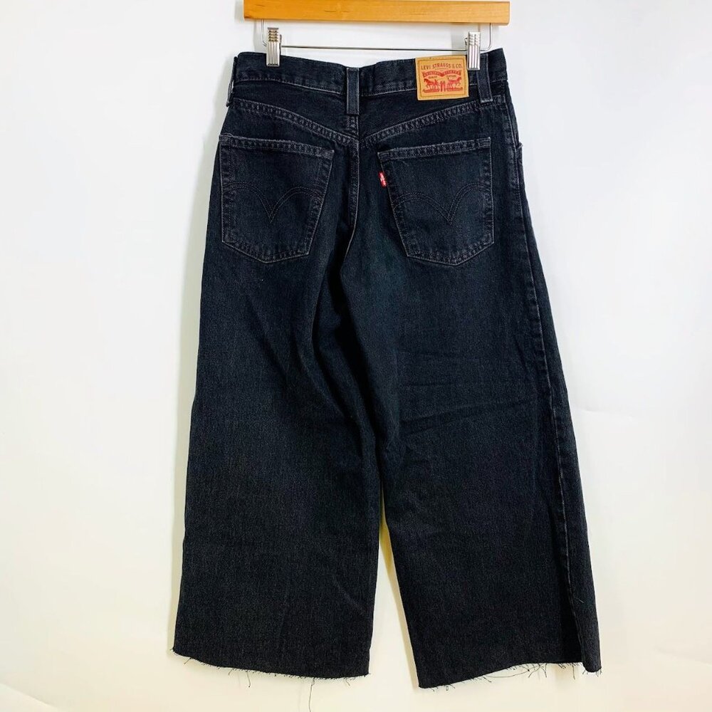Levi's '(94 Baggy Wide Leg Raw Hem Cotton Denim Jeans Size 25 - Picture 2 of 15